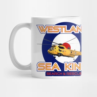 Westland Sea King Search and rescue helicopter in RAF roundel, Mug